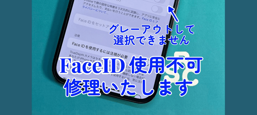 iPhone 12ProMaxのFace IDが認識しなくなった！当店で修理可能です 